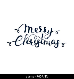 Merry christmas lettering handwritten design. Happy xmas wish text