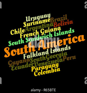 South American countries Stock Photo