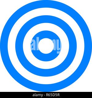 Target sign - blue simple transparent, isolated - vector illustration ...