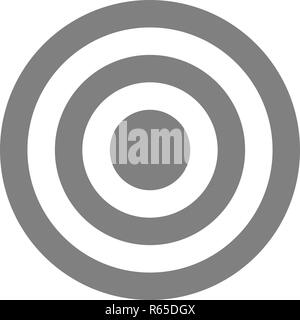Target sign - medium gray simple transparent, isolated - vector illustration Stock Vector