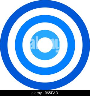 Target sign - blue shades simple transparent, isolated - vector ...