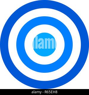 Target sign - blue shades simple transparent, isolated - vector ...