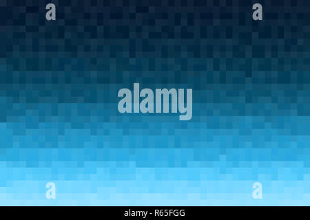 Abstract blue gradient background. Texture with pixel square blocks. Mosaic pattern. Stock Photo