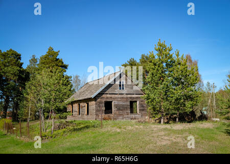 Old wooden house - Pärnu, Estonia, Baltic States, Europe Stock Photo