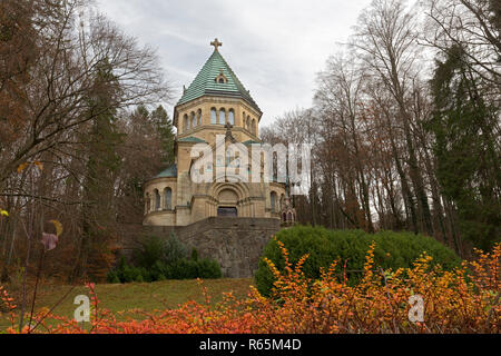 the votive chapel in berg am starnberger see,bavaria Stock Photo