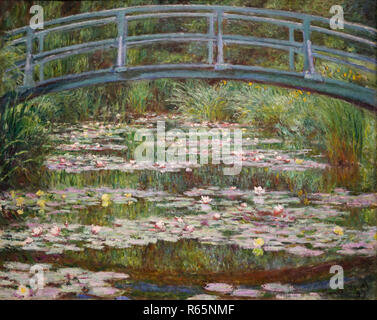 Claude Monet painting - The Japanese Footbridge,1899 Stock Photo