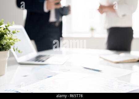 Business workplace with papers Stock Photo