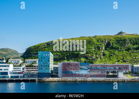 view of the city hammerfest in norway Stock Photo