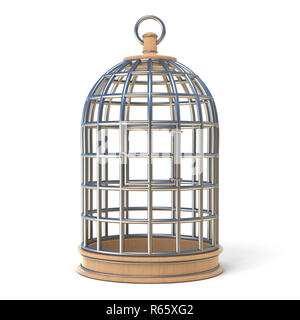 Empty bird cage closed 3D Stock Photo