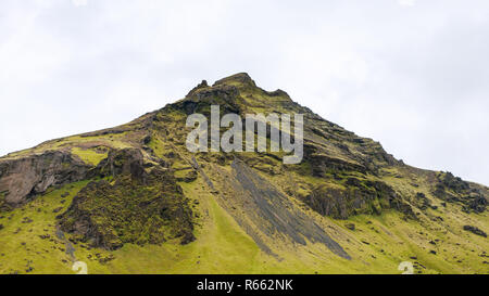 green mountain near Skogafoss waterfal in Iceland Stock Photo