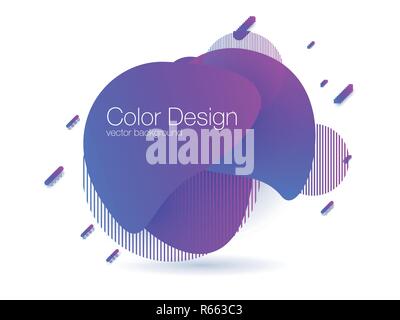 Abstract modern graphic elements. Dynamical colored forms and line. Gradient abstract banner. Stock vector Stock Vector