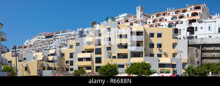 ALBUFEIRA, PORTUGAL - JULY 13TH 2018: A view of holiday Apartments in the city of Albufeira in Portugal, on 13th July 2018. Stock Photo