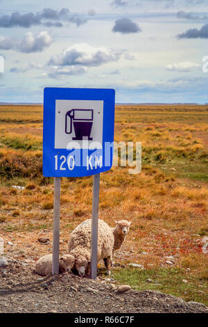 Sign in the middle of nowhere Stock Photo