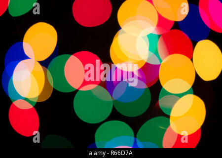 Blurry multicolored spherical lights Stock Photo
