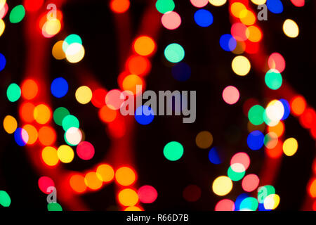 Blurry multicolored spherical lights Stock Photo