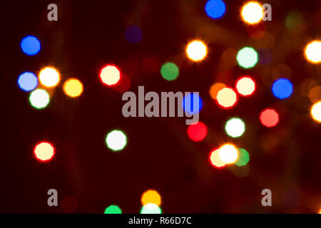 Blurry multicolored spherical lights Stock Photo