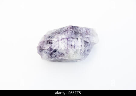 Fluorite mineral isolated over white Stock Photo