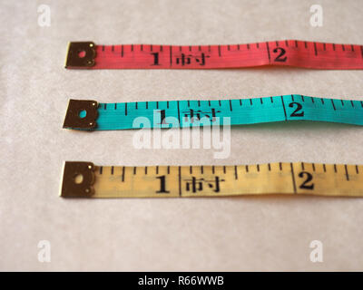 Tailor tape ruler in Cun (Chinese Inch) Stock Photo