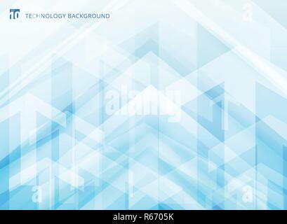 Abstract technology geometric corporate arrows on blue background. Vector illustration Stock Vector