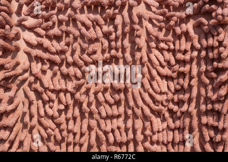 Close up foot mat texture brown background Stock Photo