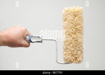 a wall painting roller Stock Photo