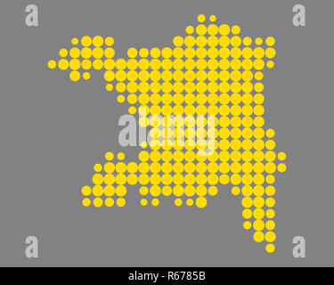 map of aargau Stock Photo