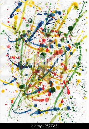 abstract multicolored spots on white background Stock Photo