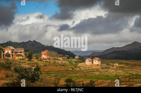 Rural Madagascar landscape Stock Photo