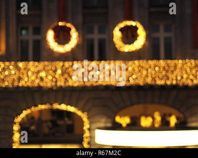 COLOGNE, GERMANY - DECEMBER 09, 2017. Christmas market in Cologne, famous christmas market at night. Stock Photo