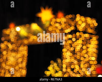 COLOGNE, GERMANY - DECEMBER 09, 2017. Christmas market in Cologne, famous christmas market at night. Stock Photo