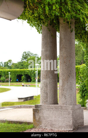 Green pergola in Szczytnicki Park, Wroclaw, Poland Stock Photo