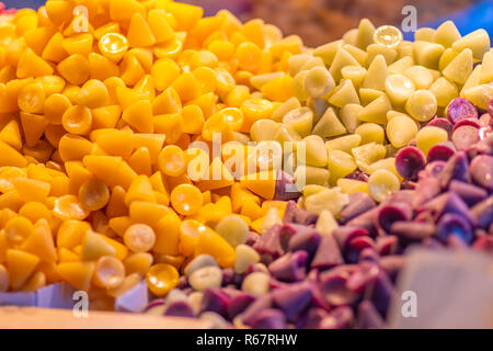 A cuberdon, also known as 'neuzeke', 'tsoepke', 'tjoepke', Ghent nose or top nose, is a cone-shaped Belgian candy from East Flanders. Stock Photo