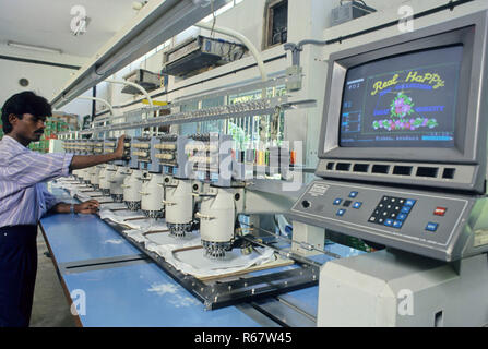 Electronics Embroidery Machine Stock Photo