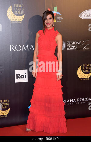 Foto Mario Cartelli/LaPresse03-12-2018 Roma, Italia SpettacoloRed carpet del Premio Louis Braille 2018 all&#x2019;Auditorium della ConciliazioneNella foto: Roberta MorisePhoto Mario Cartelli/LaPresseDecember 03, 2018 Rome, ItalyEntertainementRed carpet for &#x201c;Louis Braille Award 2018&#x201d; at Conciliazione AuditoriumIn the photo: Roberta Morise Stock Photo