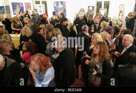 Athens, Greece. 3rd Dec, 2018. People attend the artistic event 'Cinderella goes Art' in Athens, Greece, Dec. 3, 2018. The benefits from the gala will be donated to a foundation for children with multiple disabilities. Credit: Lefteris Partsalis/Xinhua/Alamy Live News Stock Photo