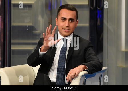 Foto Fabrizio Corradetti/LaPresse 04 dicembre 2018 Roma , Italia  Spettacolo Rai Luigi di Maio a Porta a Porta  Nella foto: Luigi Di Maio Stock Photo