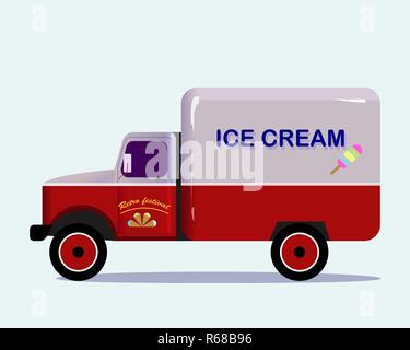 Ice Cream Truck. Vector illustration Stock Vector