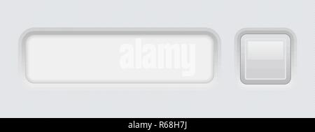 Web user interface. Input form and blank button Stock Vector