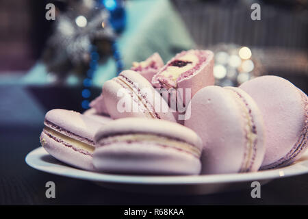 Xmas macaroons cookies Stock Photo