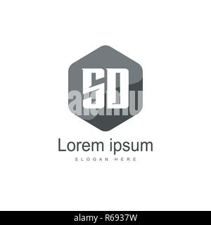 SD Letter logo design. Initial letter SD Logo Stock Vector