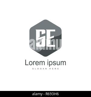SE Letter logo design. Initial SE Logo template design Stock Vector