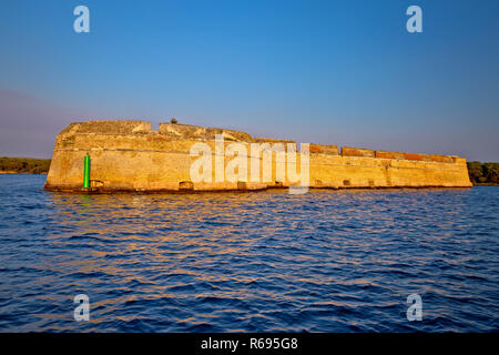 Saint Nikola fortres in Sibenik bay entrance Stock Photo