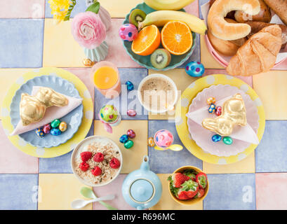 Breakfast Table Setting Stock Photo
