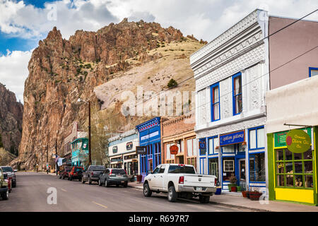 Main Street in Creede, Colorado, USA Stock Photo