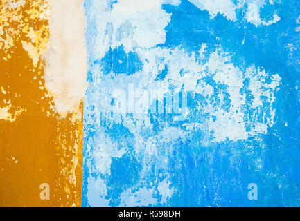 grunge blue wall, highly detailed textured background Stock Photo