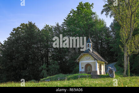 Small chapel on the hill in Berchtesgaden Bavarian national park Stock Photo