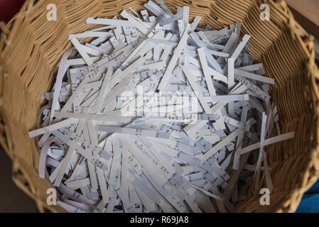 Strictly Confidential Data Passed Through The Shredder Stock Photo