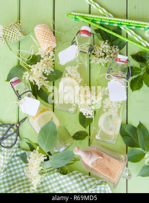 Homemade Elderberry Juice Stock Photo