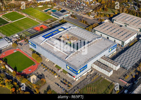 Aerial view, Merkur Spiel-Arena football stadium, Stockum, Düsseldorf, Lower Rhine, North Rhine-Westphalia, Germany Stock Photo