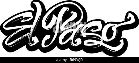 Los Angeles. Sticker. Modern Calligraphy Hand Lettering for Silk